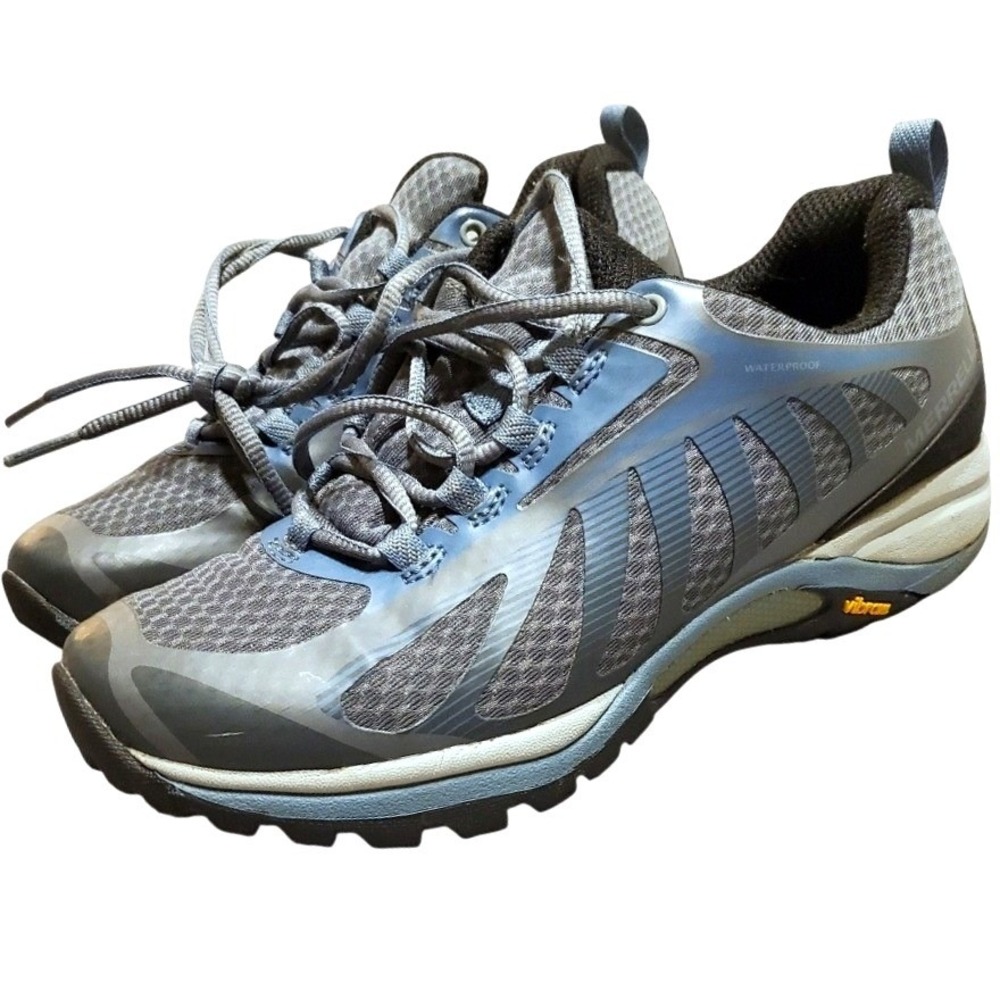 Merrell Siren Edge‎ 3 Athletic Shoe Gray and Blue SZ:6.5